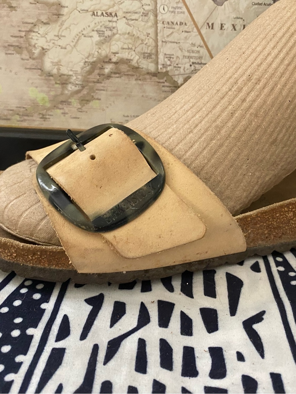 Pre-owned Birkenstock Madrid Big Buckle Sandal in Nubuck Leather Tan 39/8 Women - Picture 2 of 11